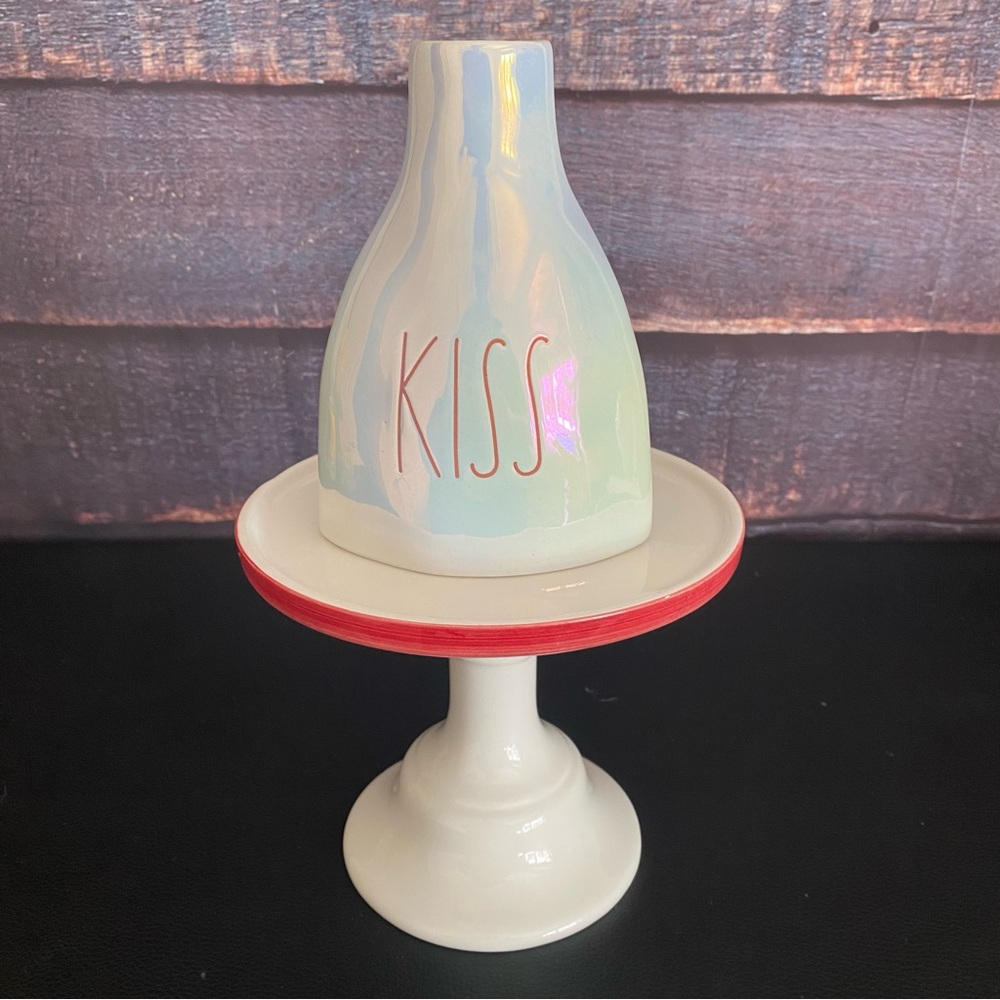 Rae Dunn Iridescent Kiss Ceramic Vase